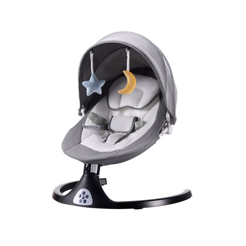 G TALECO GEAR Baby Swing for Infants, Electric Baby Bouncer with 5 Speeds, Portable Baby Rocker for Indoor and Outdoor, Bluetooth Remote Control