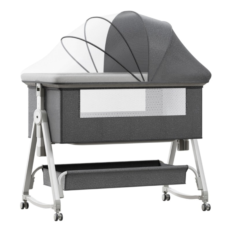 3-in-1 Bassinet  Bedside Bassinet in Grey